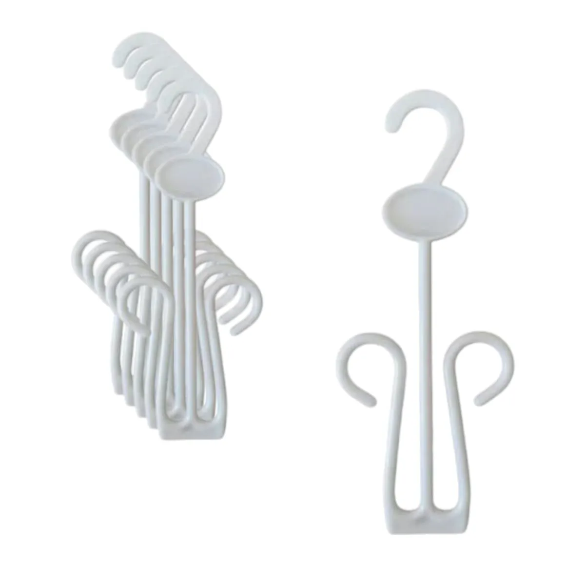 GENERICO - Kit 30 Colgadores de Plastico Blanco 22x9cm Gms