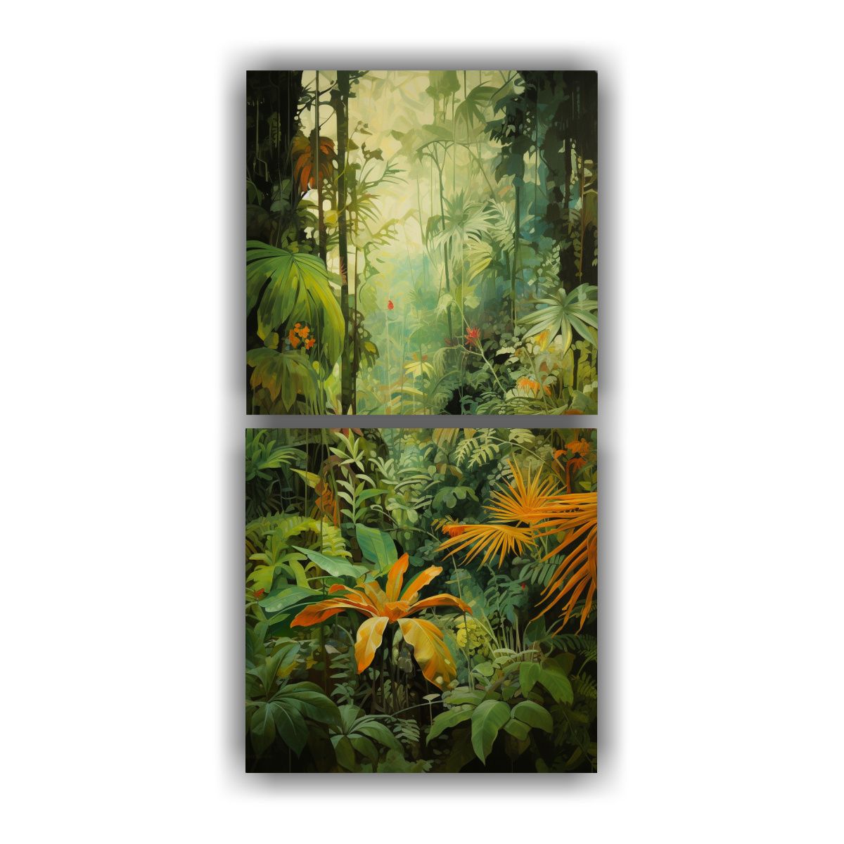 GENERICO - Díptico Minimalista De Colores En La Densa 20x40 Cm