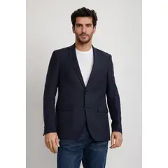 PERRY ELLIS - Chaqueta Hombre Lino Navy THE SARAH SLIM JACKET S25-26