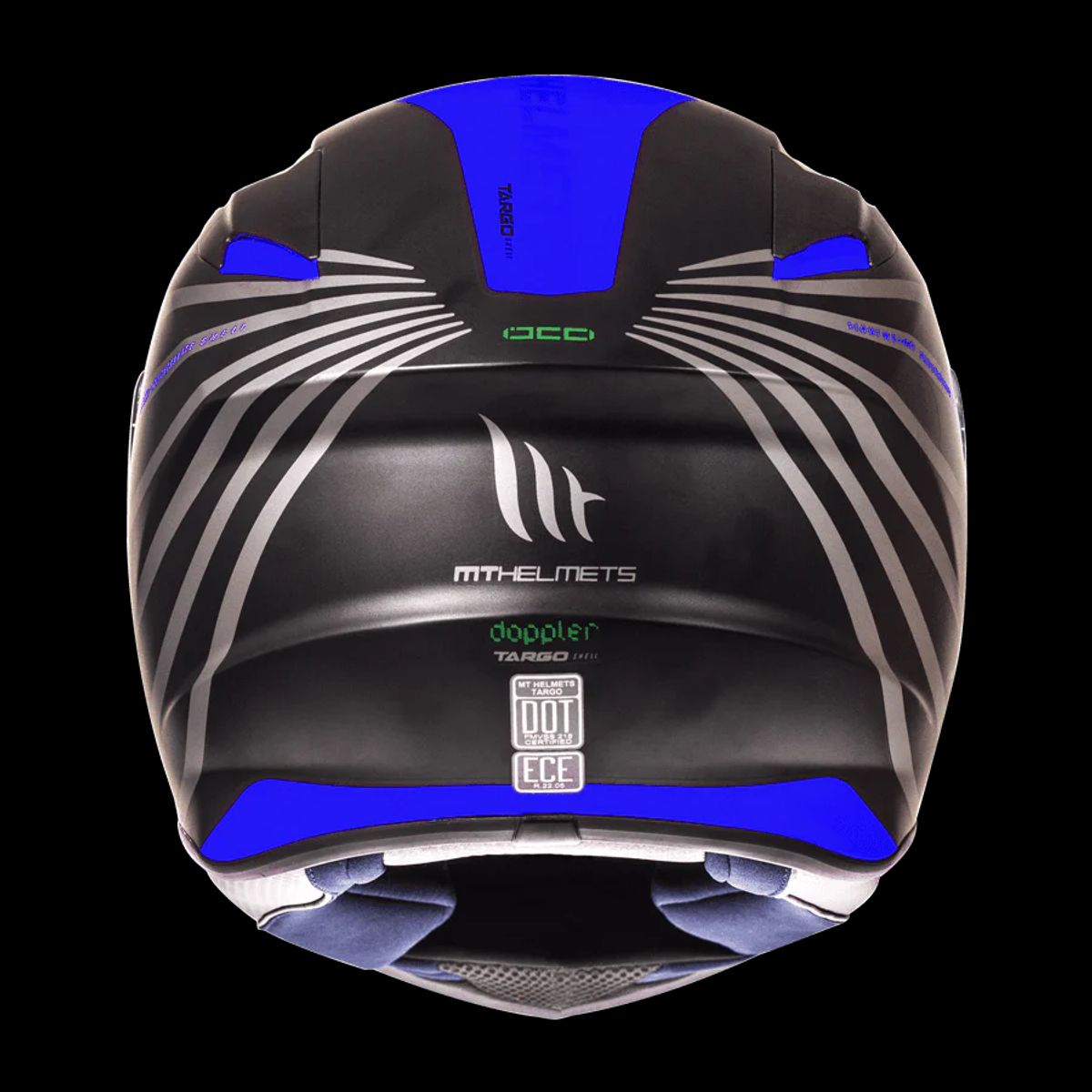 MT - Casco Para Moto MT Targo Dopler Azul Matte
