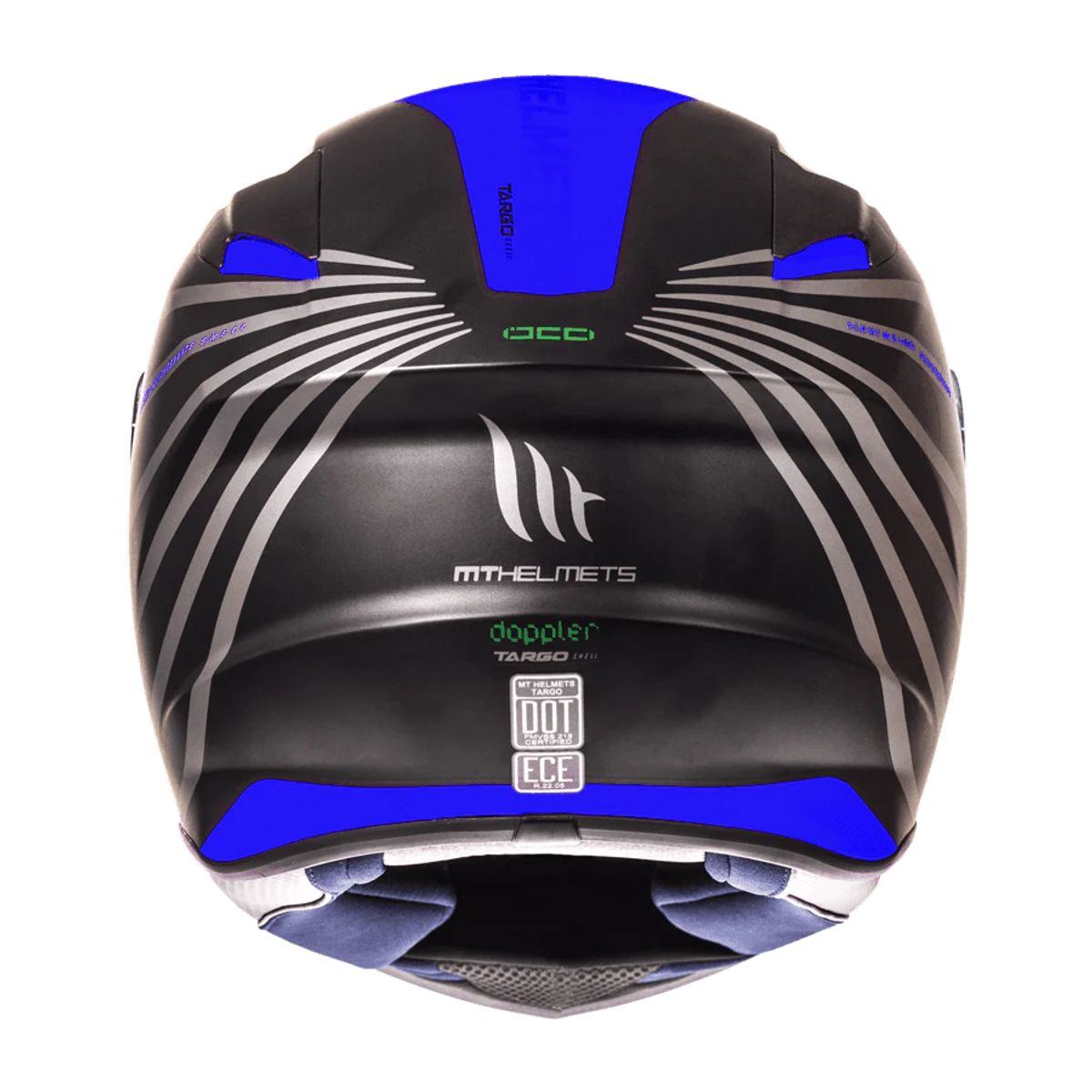 MT - Casco Para Moto MT Targo Dopler Azul Matte