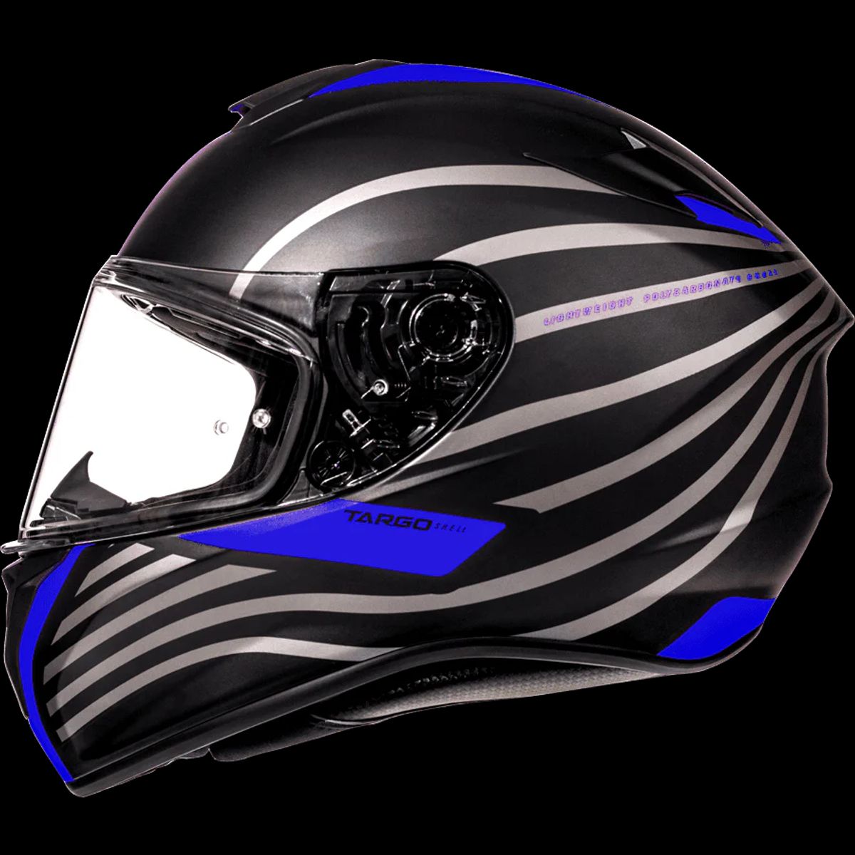 MT - Casco Para Moto MT Targo Dopler Azul Matte