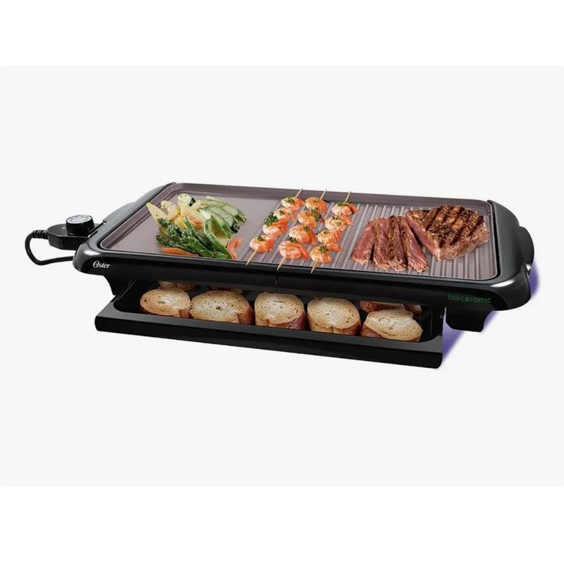 OSTER - Parrilla Eléctrica Oster Bioceramic Ckstgr5085052 Negro