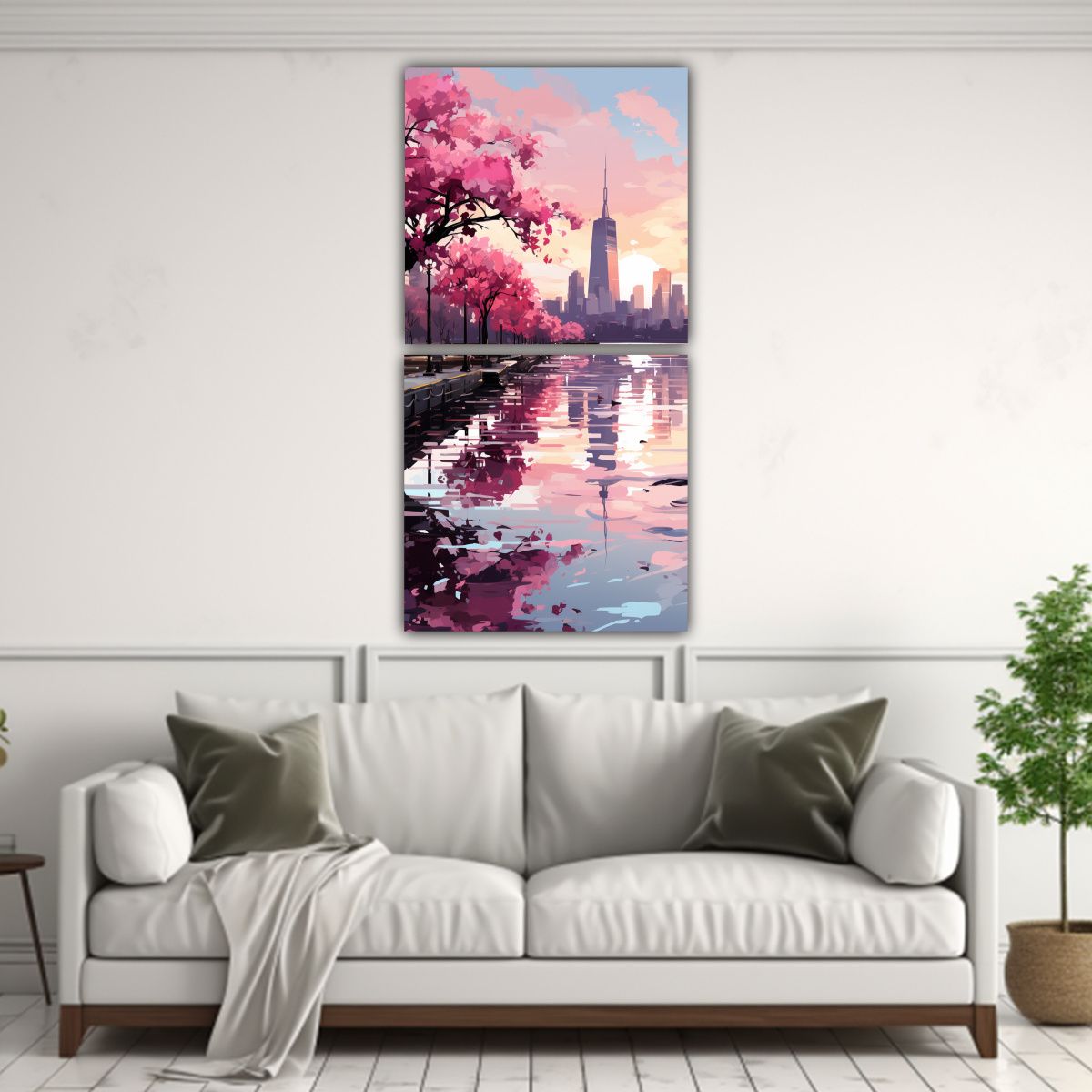 GENERICO - Pintura Exclusiva Morning NYC En El Estilo De 30x60 Cm