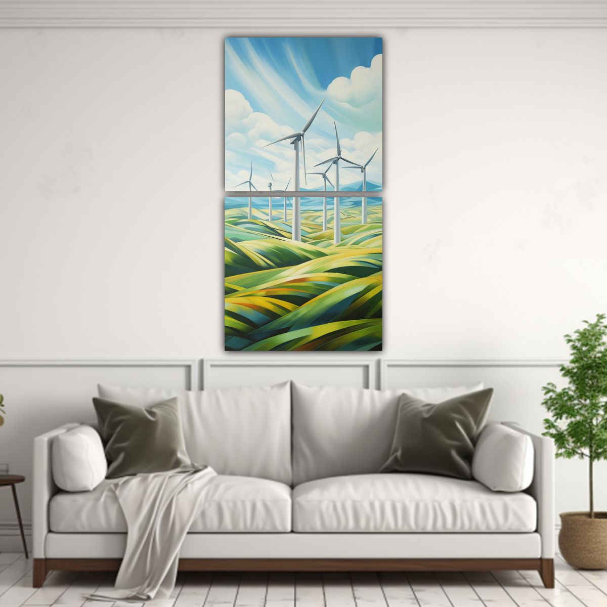 GENERICO - Pinturas Abstractas Rítmicas De Turbinas De 40x80 Cm