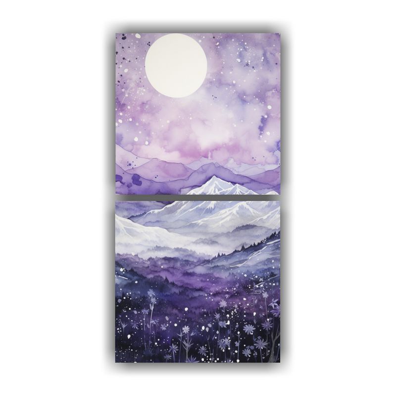 GENERICO - Paisaje Montañoso Cálido Con Estilo Elegante 40x80 Cm