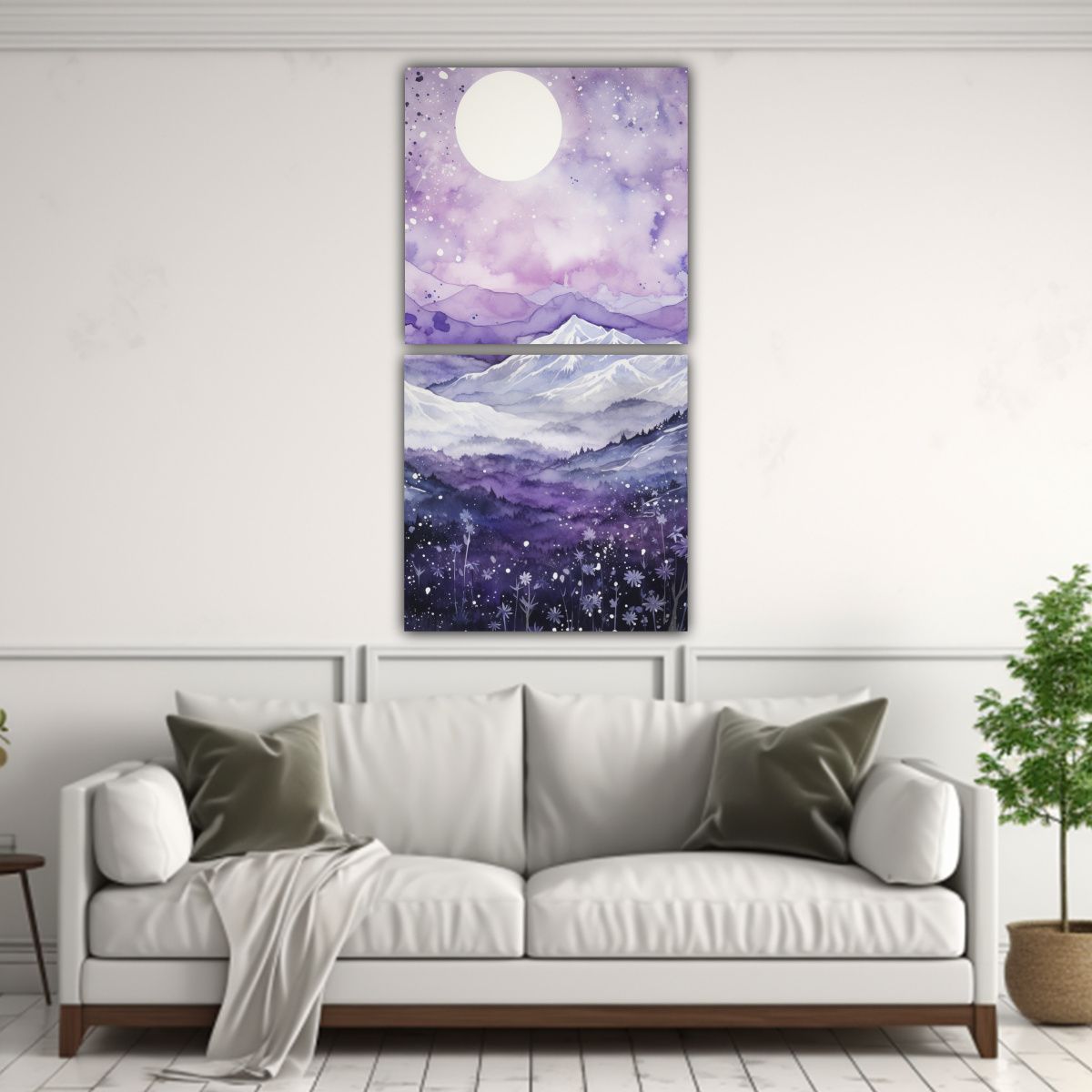 GENERICO - Paisaje Montañoso Cálido Con Estilo Elegante 40x80 Cm