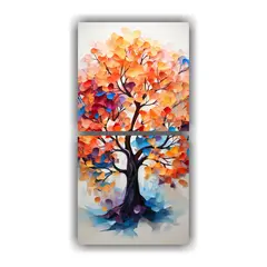 GENERICO - Cuadros Geométricos Flamantes De árbol Luminoso 30x60 Cm