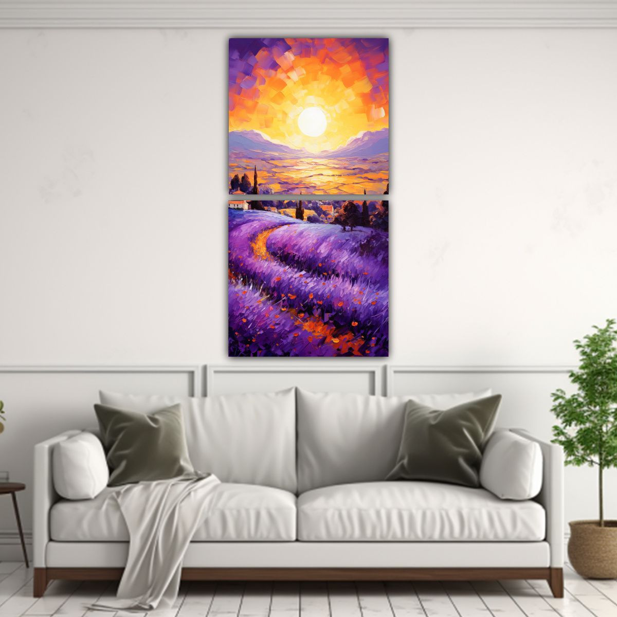 GENERICO - Abrazo Cálido De Un Campo De Lavanda Provenzal 50x100 Cm