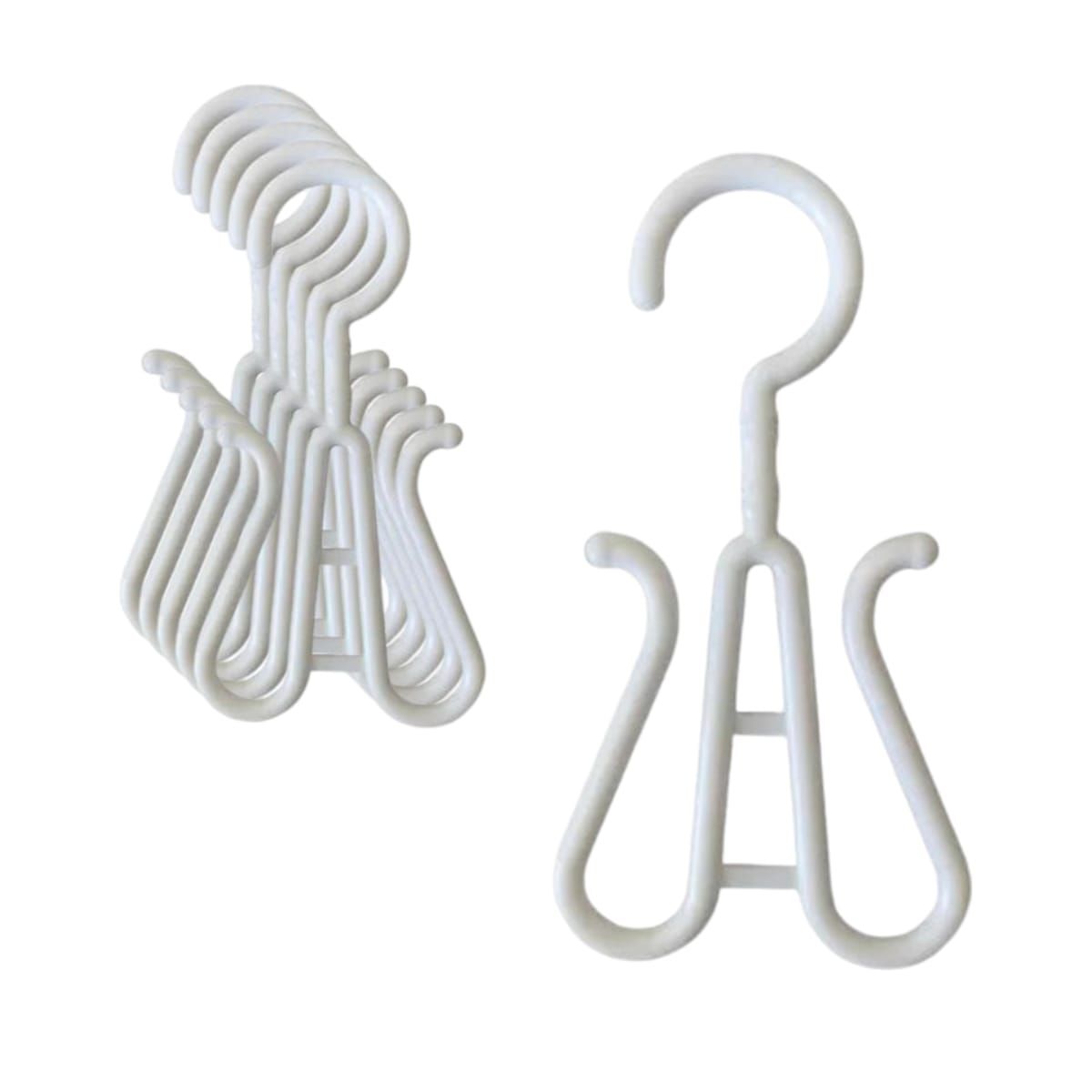 GENERICO - Set 30 Colgadores de Plastico Blanco 20x10cm Gms