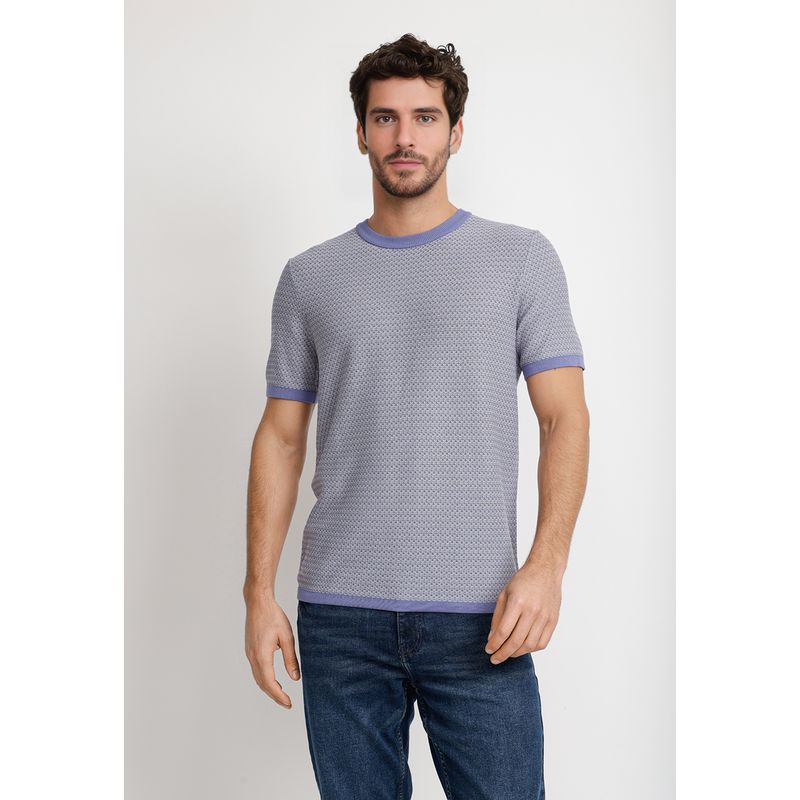 PERRY ELLIS - Polera Hombre Manga Corta Denim