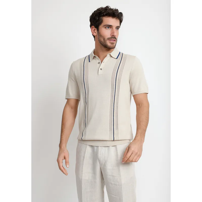 PERRY ELLIS - Polera Hombre Polo Manga Corta Arena