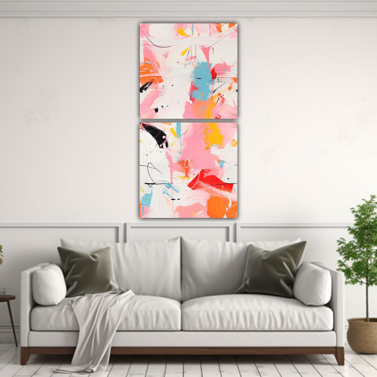 GENERICO - Pintura Abstracta Neominimalista Que Combina 40x80 Cm