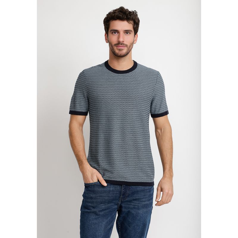 PERRY ELLIS - Polera Hombre Manga Corta Navy