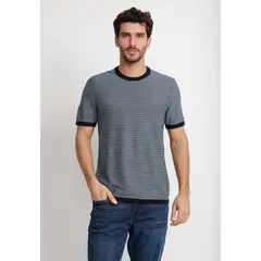 PERRY ELLIS - Polera Hombre Manga Corta Navy