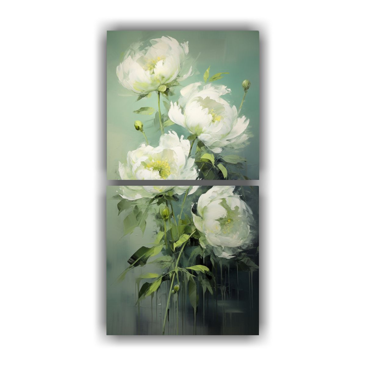 GENERICO - Pintura En Lienzo Estilo Decorativo Peonías 30x60 Cm