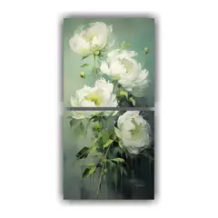 GENERICO - Pintura En Lienzo Estilo Decorativo Peonías 30x60 Cm