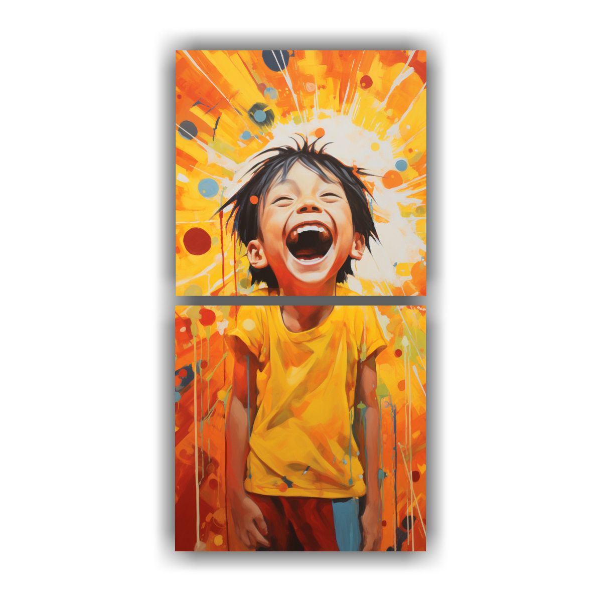 GENERICO - Cuadros Decorativos Pop Art Retrato Alegre De La 20x40 Cm