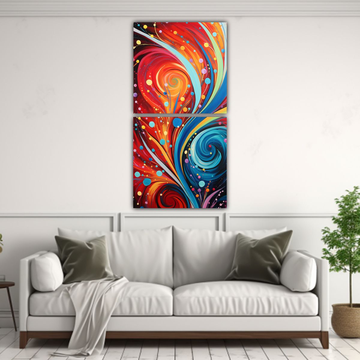 GENERICO - Cuadro Abstracto Majestuoso Con Patrones 50x100 Cm