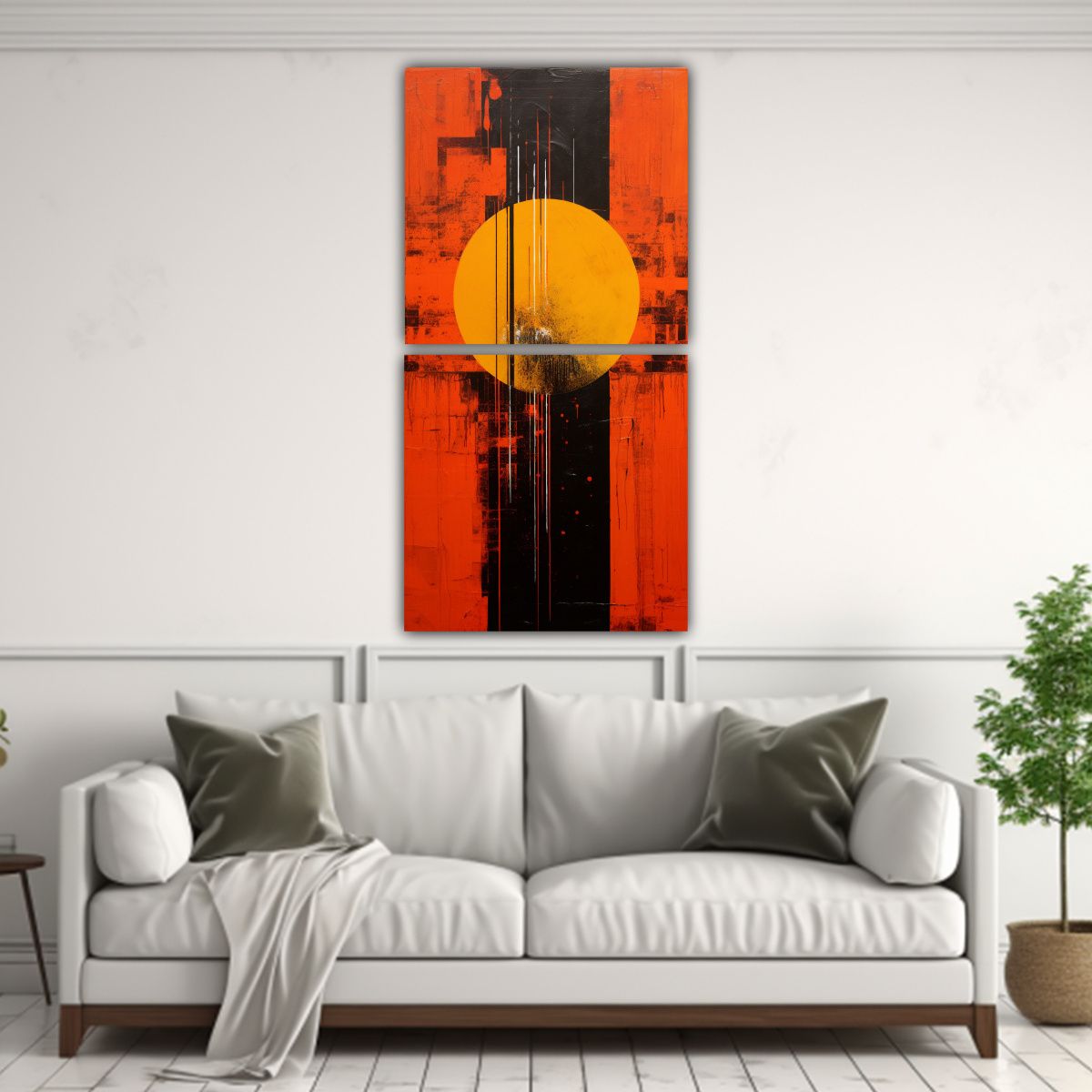 GENERICO - Pintura Abstracta Minimalista Moderna En Lienzo 20x40 Cm