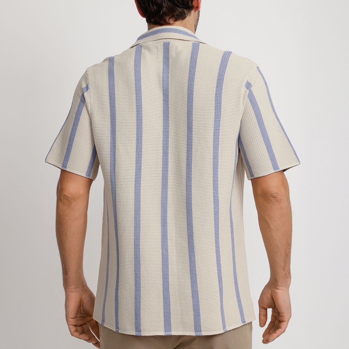 PERRY ELLIS - Camisa Hombre Manga Corta Knit Arena