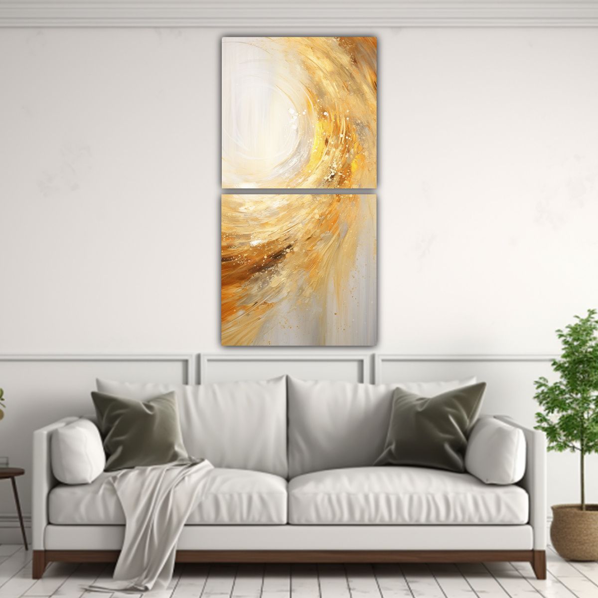 GENERICO - Cuadros Tonos Escena Whirling En Colores 40x80 Cm