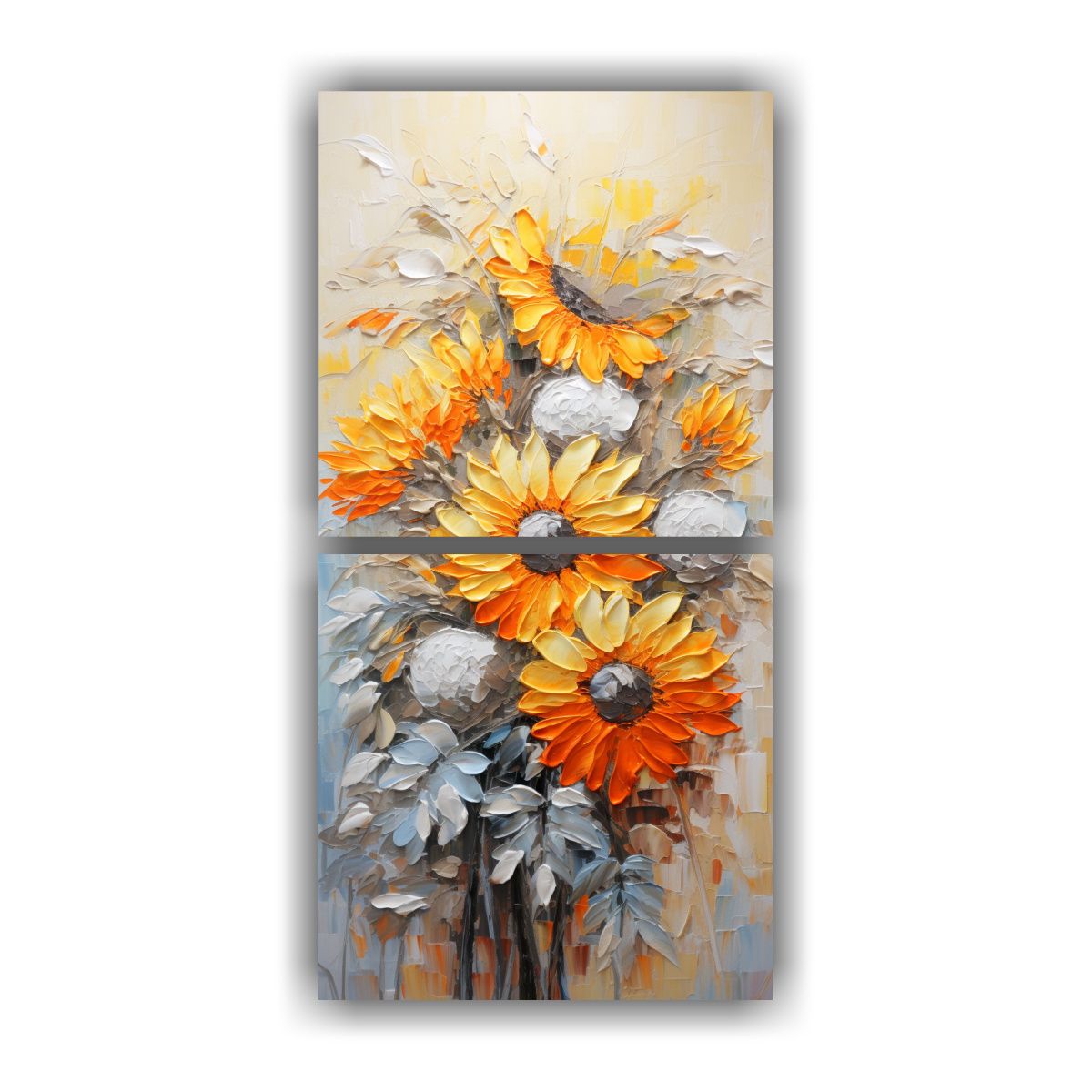 GENERICO - Cuadros De Decoración Con Pintura De Girasoles 60x120 Cm