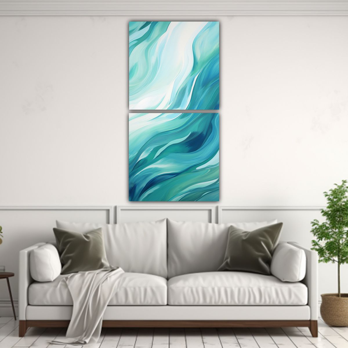 GENERICO - Cuadros De Pared Abstractos Con Patrones 60x120 Cm