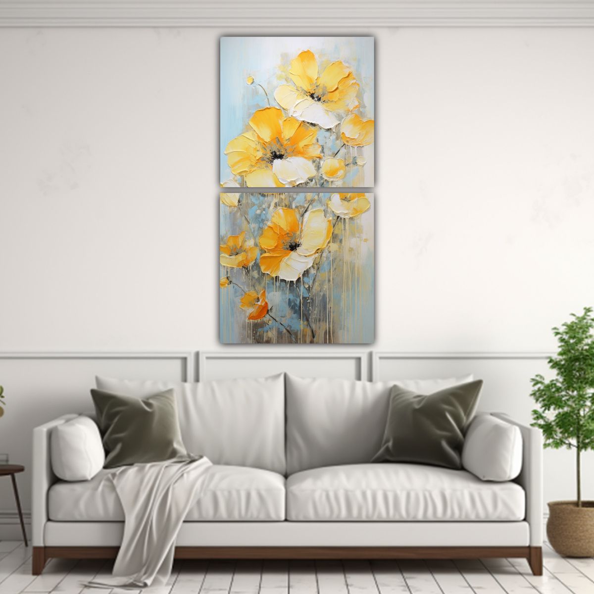 GENERICO - Arte De Pared Creativa Bonito Cuadro De Amapolas 20x40 Cm