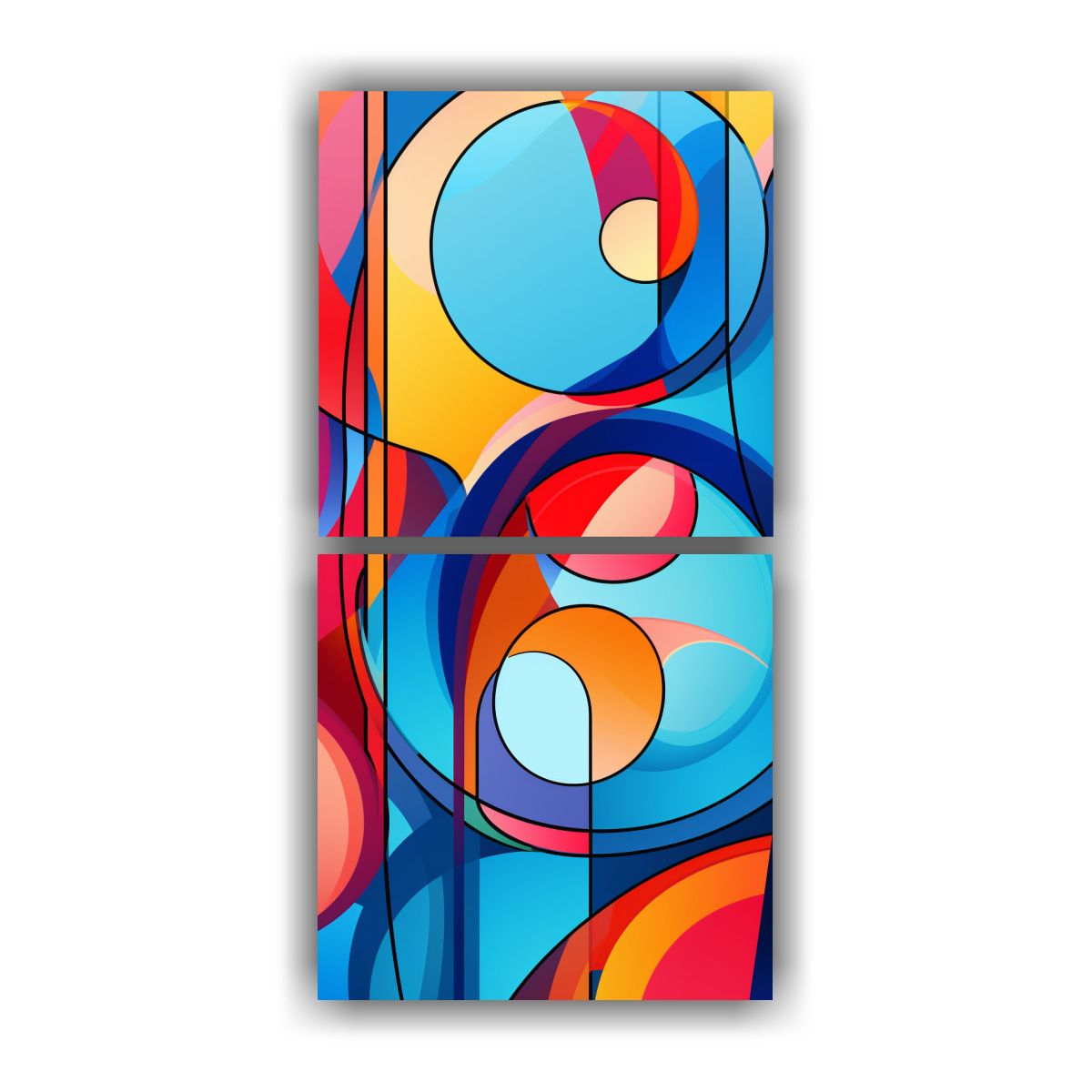 GENERICO - Pintura Abstracta En Tela Canvas Para Cuarto Crea 60x120 Cm