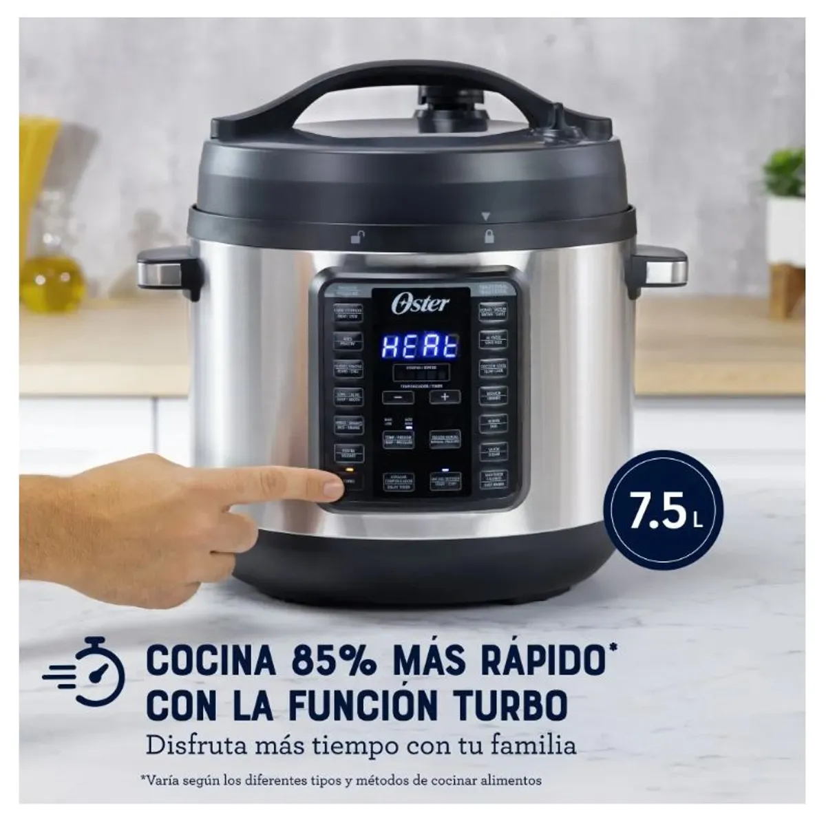 OSTER - Multiolla Oster Turbo 7.5 Lt 14 Funciones Ckstpcect75df Gris