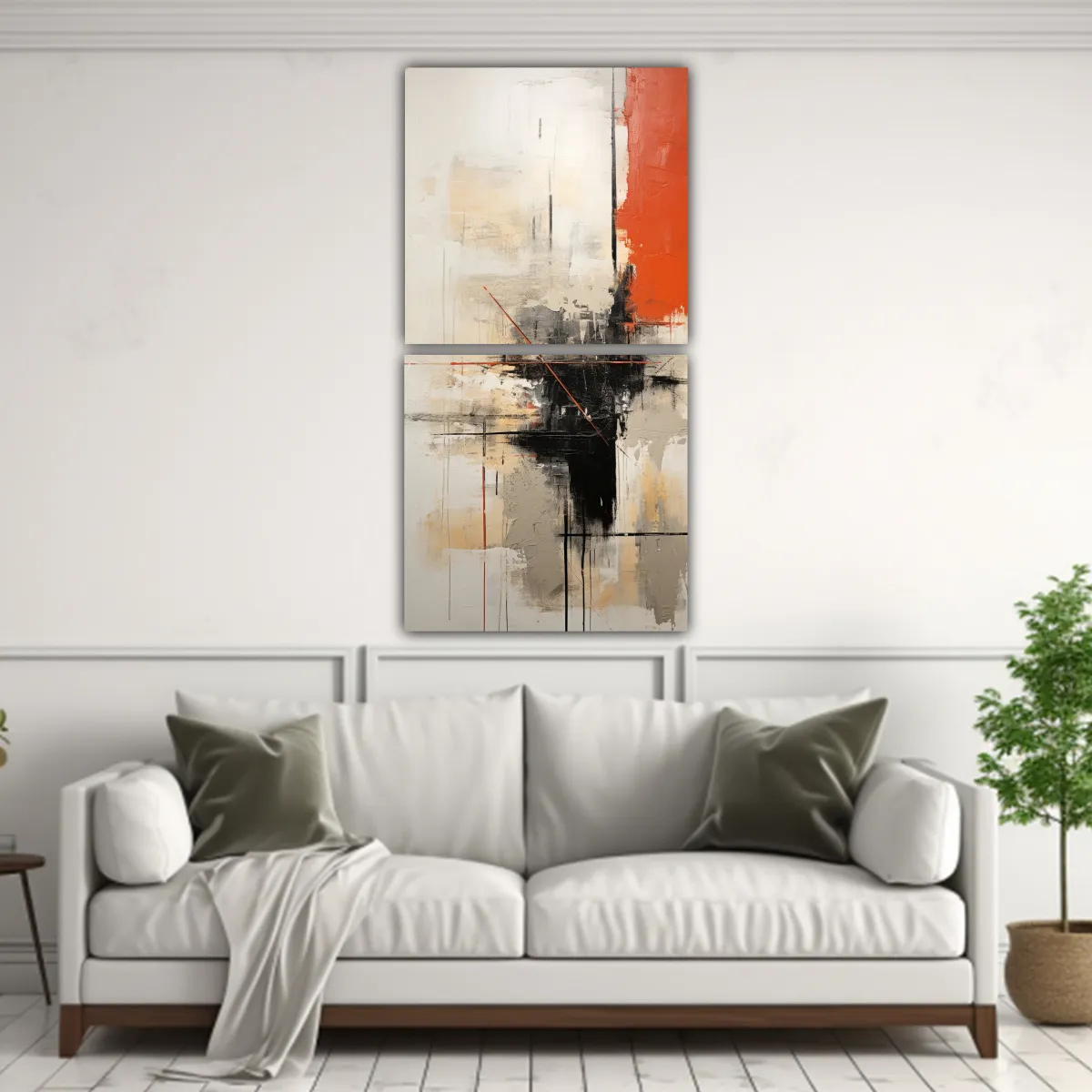 GENERICO - Cuadros De Venta Clásicos Abstractos En 20x40 Cm