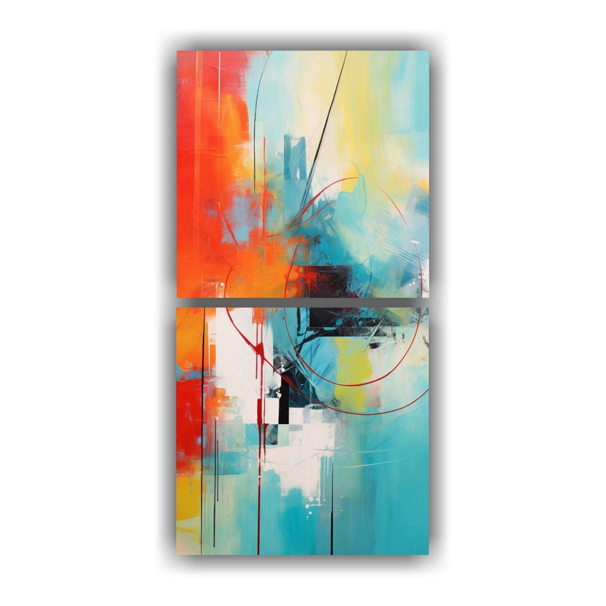 GENERICO - Pintura Abstracta Exclusiva En Estilo De Esta 30x60 Cm