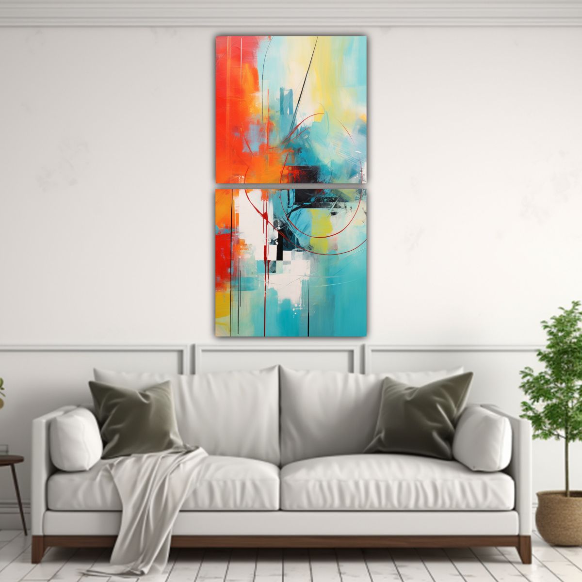 GENERICO - Pintura Abstracta Exclusiva En Estilo De Esta 30x60 Cm