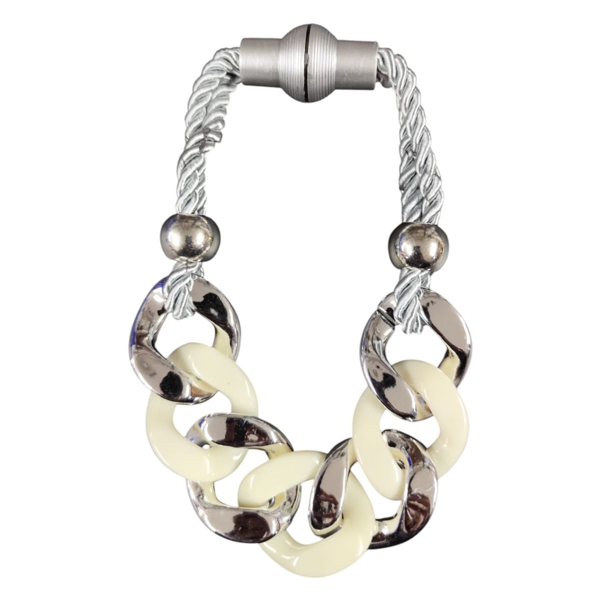 GENERICO - Pack De 02 Sujetadores Cadena Magnéticas Para Cortinas Gris