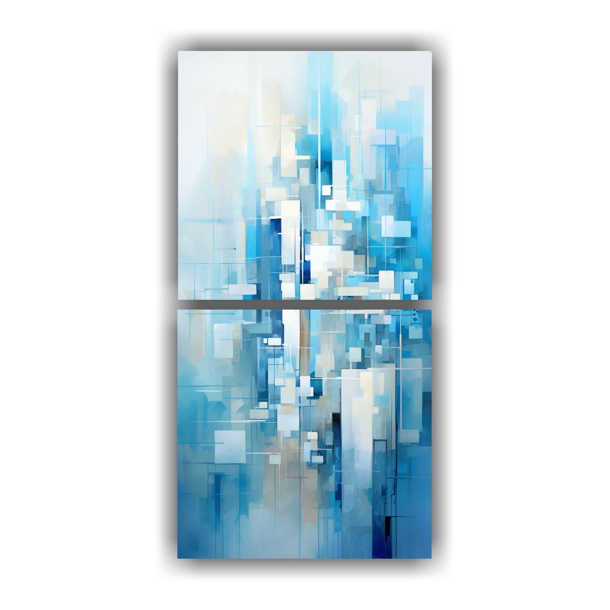 GENERICO - Cuadros Inspira Intenso De Ciudad Abstracta En 40x80 Cm