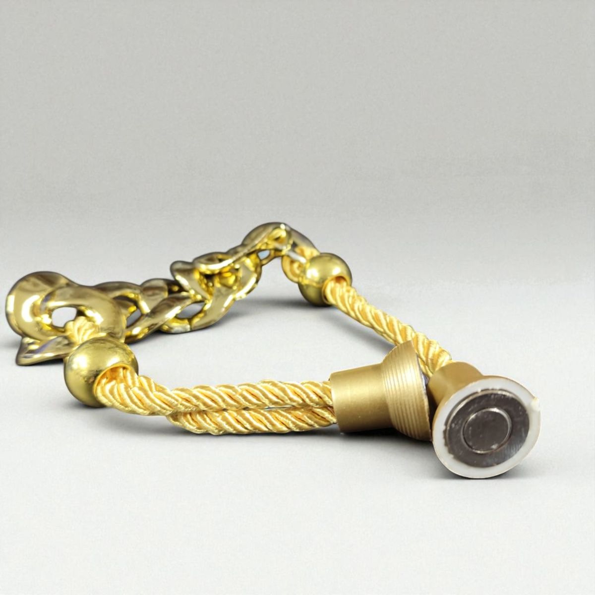 GENERICO - Pack De 02 Sujetadores Cadena Magnéticas Para Cortinas Dorado