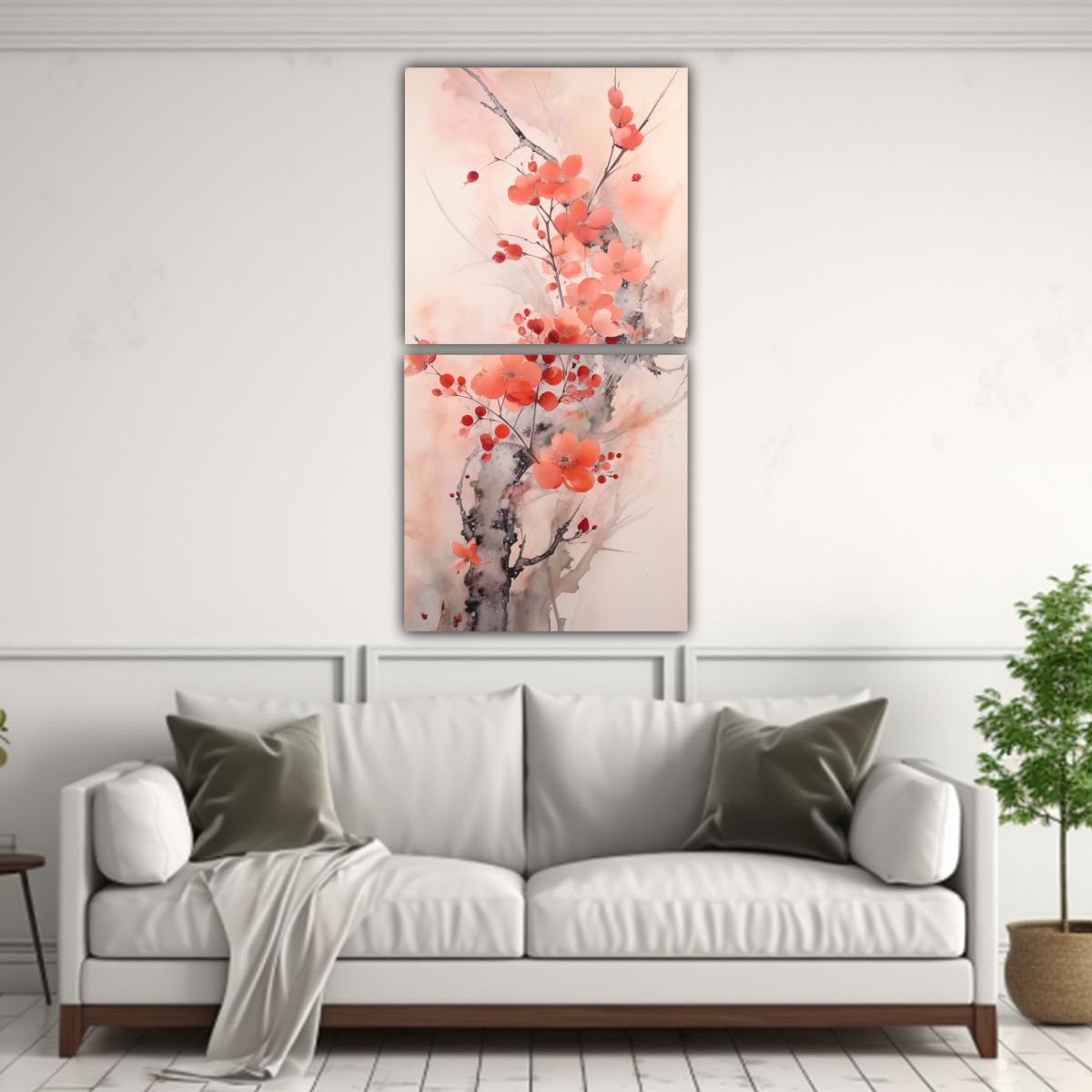 GENERICO - Set 2 Lienzos De Tela Impreso Urbano Abstracto 20x40 Cm