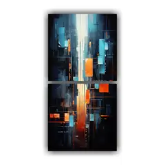 GENERICO - Arte De Pared Cuadro Alegría Abstracta Con Toque 20x40 Cm