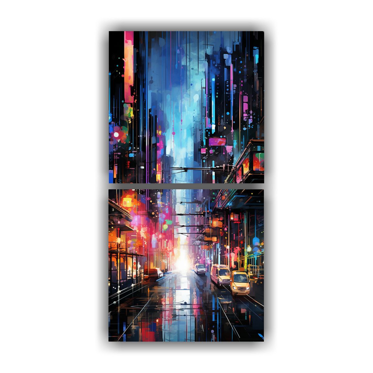 GENERICO - Pinturas Decorativas De La Ciudad Cibernética En 20x40 Cm