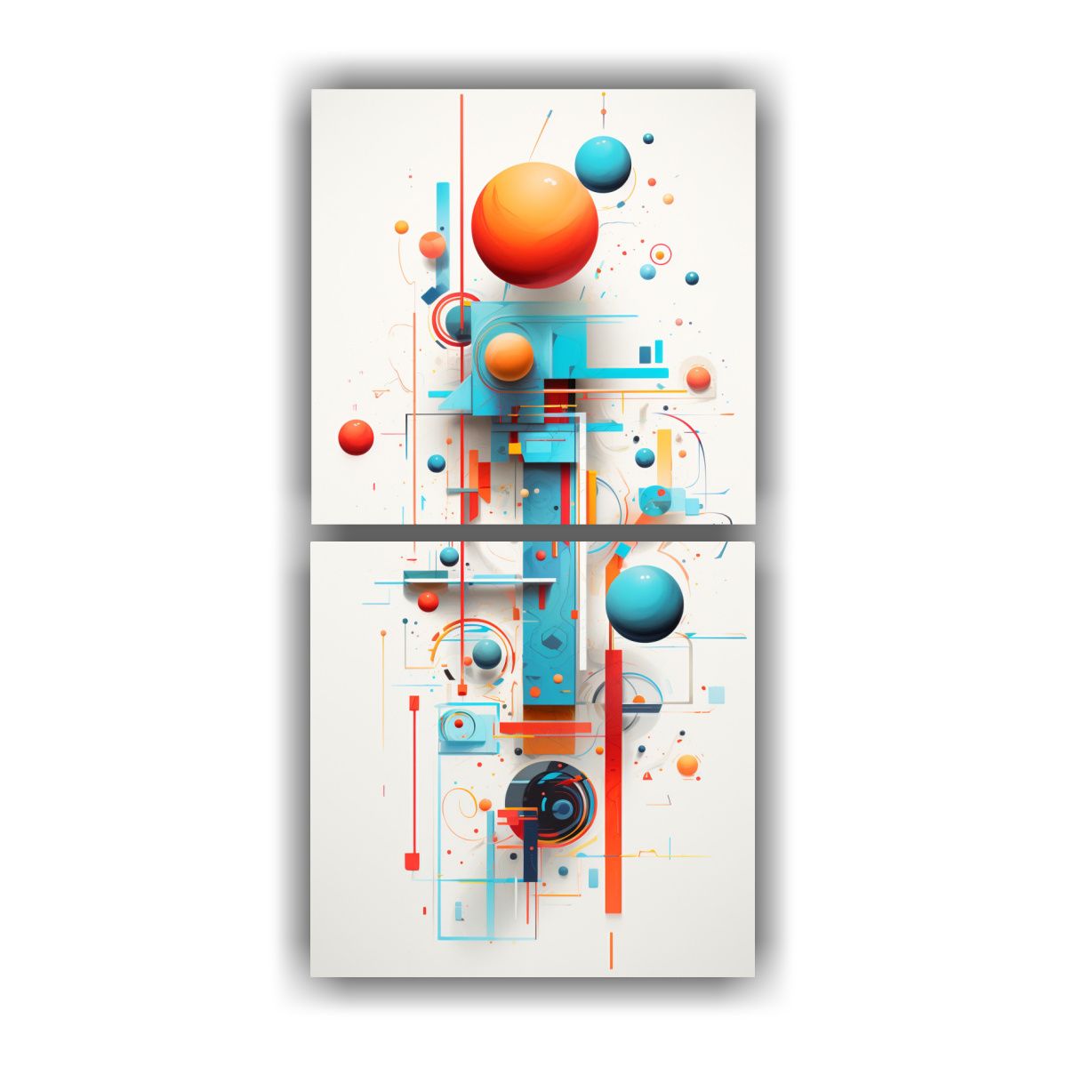 GENERICO - Pintura Abstracta Digital De Alta Resolución 50x100 Cm