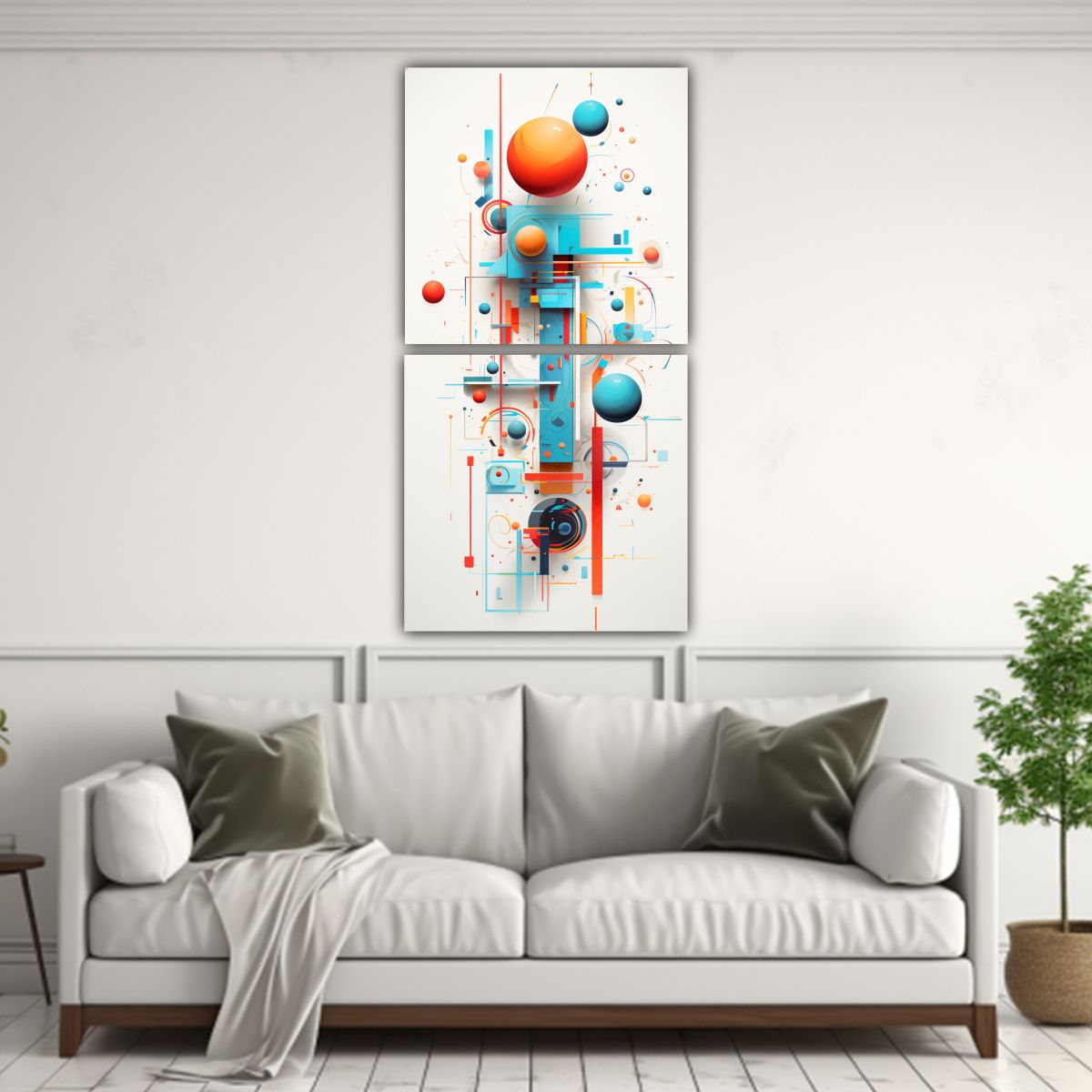 GENERICO - Pintura Abstracta Digital De Alta Resolución 50x100 Cm