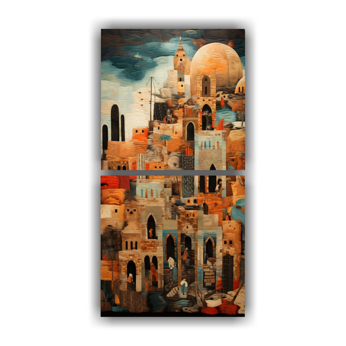 GENERICO - Cuadro Abstracto Impacto Visual De Cuentos 60x120 Cm