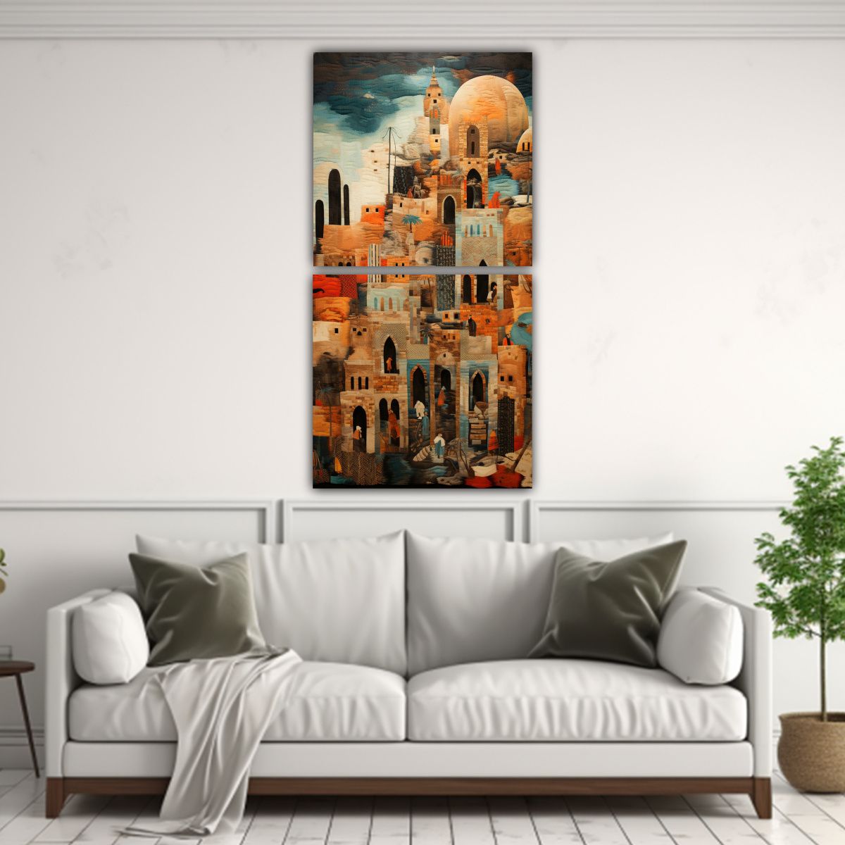 GENERICO - Cuadro Abstracto Impacto Visual De Cuentos 60x120 Cm