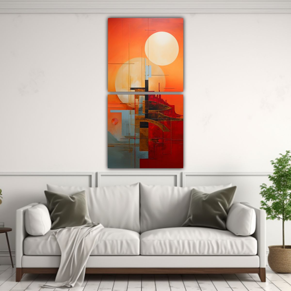 GENERICO - Cuadro Abstracto Imagen Luminosa De La Tierra 60x120 Cm