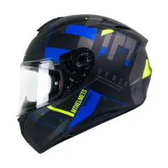 MT - Casco Para Moto Targo Veneris Azul Mate