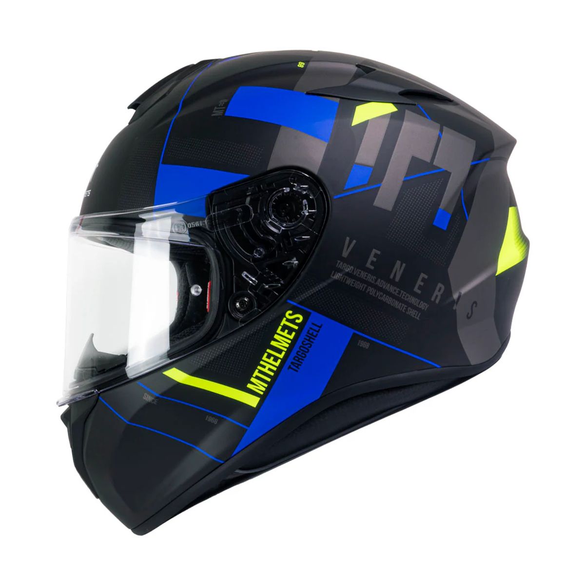 MT - Casco Para Moto MT Targo Veneris Azul Mate