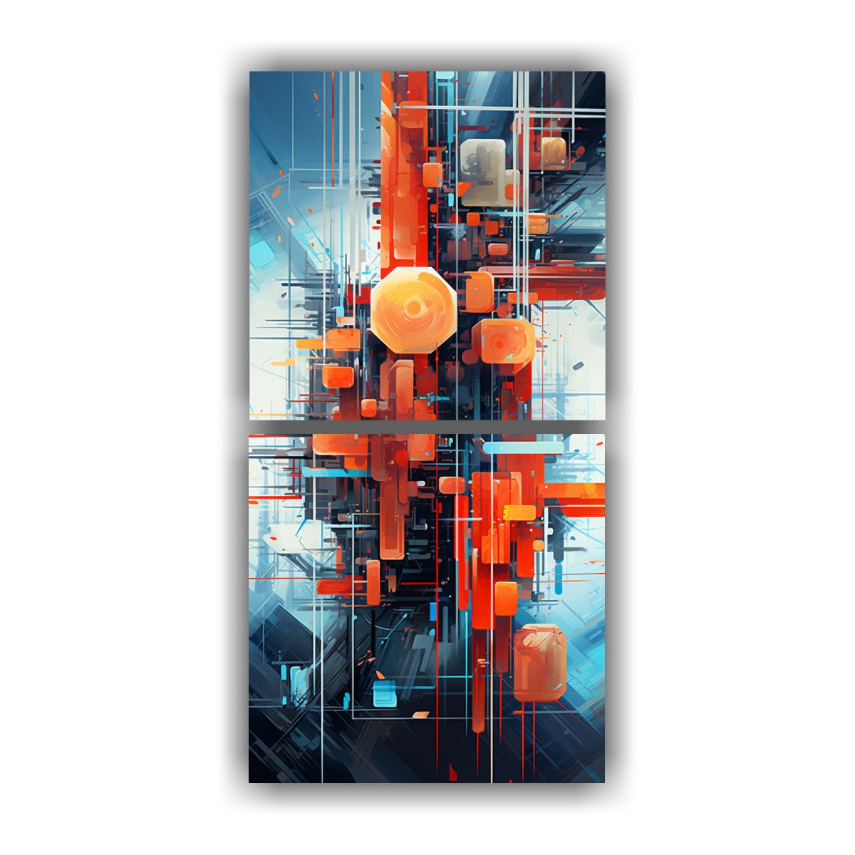 GENERICO - Pinturas En Bastidor De Colores Multicolor 20x40 Cm