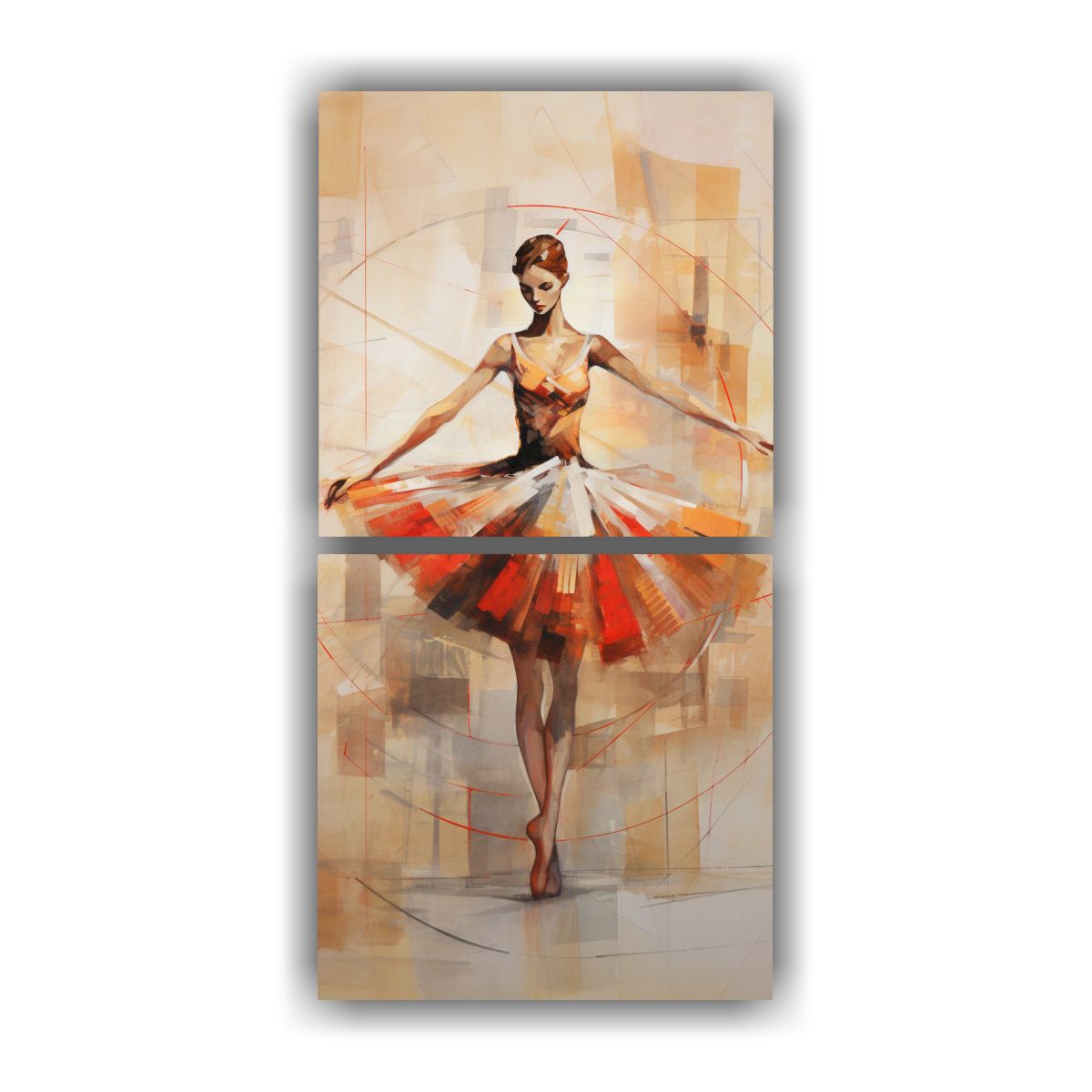 GENERICO - Cuadros Abstractos De Bailarinas Para Decoración 30x60 Cm