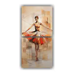 GENERICO - Cuadros Abstractos De Bailarinas Para Decoración 20x40 Cm